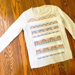 Jcrew sweater! Size small and small hole at top as shown